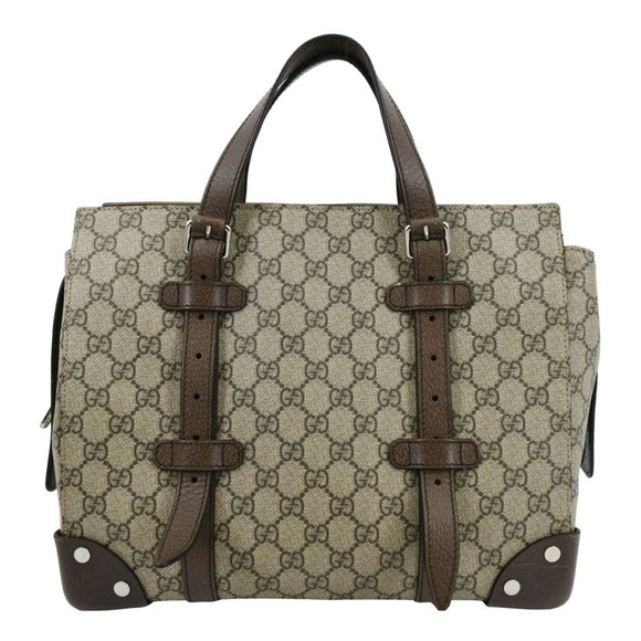 GUCCI  Small GG Supreme Canvas Tote Bag Beige - Picture 3 of 15